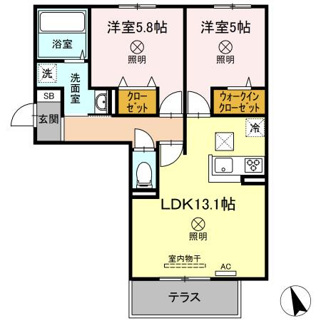 【間取り】 | SINFARIA HARAOSHIMA B棟