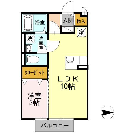ガーデンヒルズ荒木の間取り|使い勝手の良い間取りです♪
