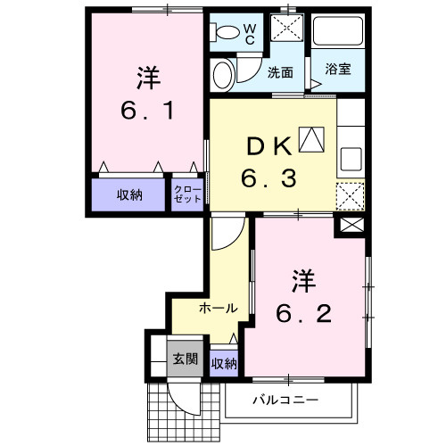 アルファード　ハイツの間取り|間取図