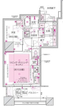 【間取り】 | ブランズタワー大阪本町