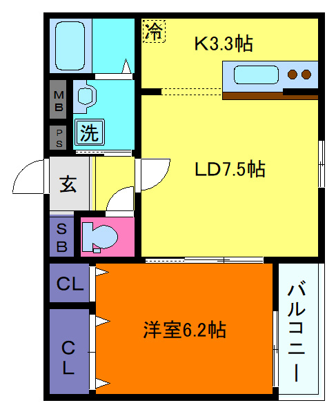 フジパレス東灘の間取り