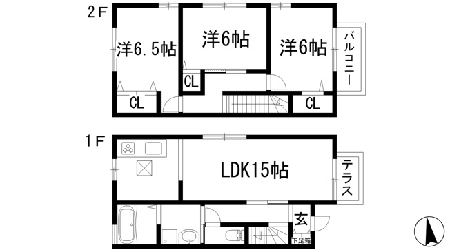 【間取り】 | 町側タウンハウス