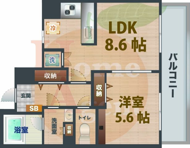 【間取り】 | ドゥーエ阿佐ヶ谷 | 1DKのお部屋です。