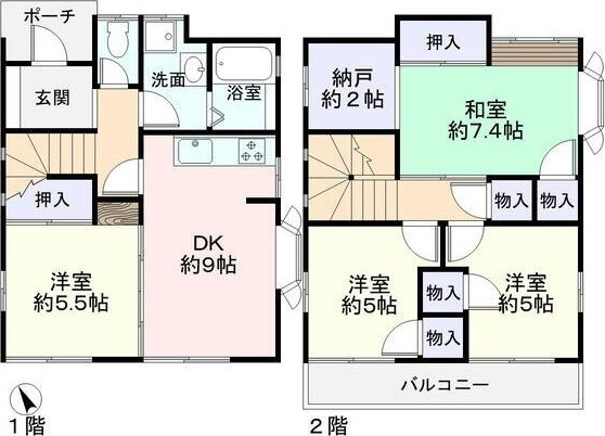 貸家深谷邸の間取り