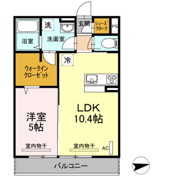 ラフィネ宿河原の間取り