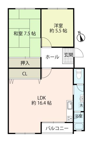 星陵台住宅 2号棟の間取り|《 最上階×南向き 》リフォーム履歴有り