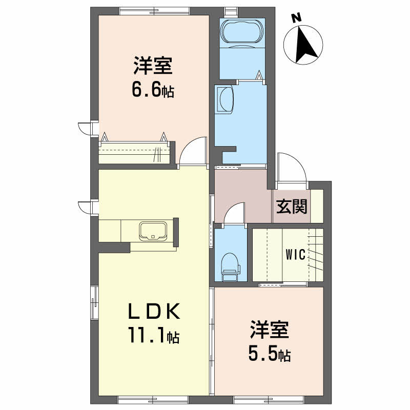 シティ クレール F棟の間取り