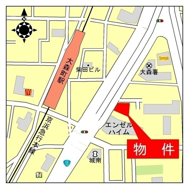 パレス川端の地図
