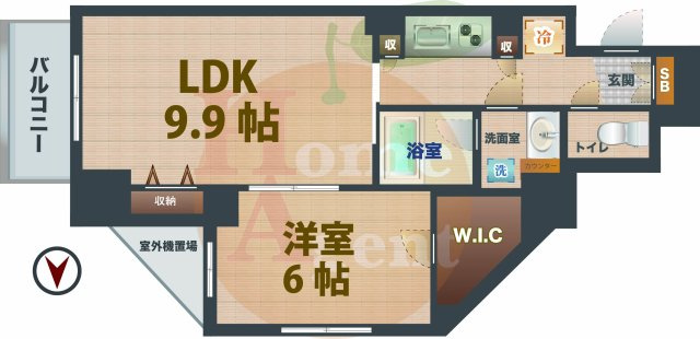 【間取り】 | 日神デュオステージ新中野 | 1LDKのお部屋です。