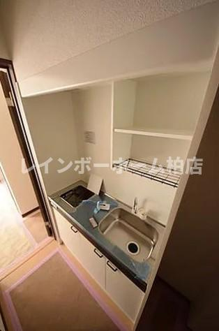特典：仲介手数料が無料です!!のキッチン|※建築中の時の写真になります。