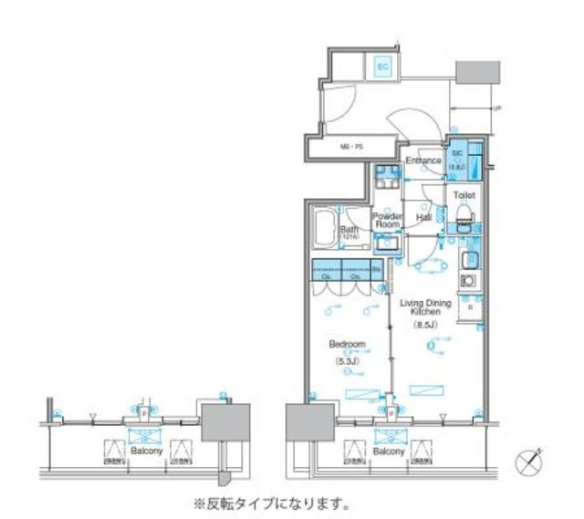 パークアクシス豊洲キャナルの間取り