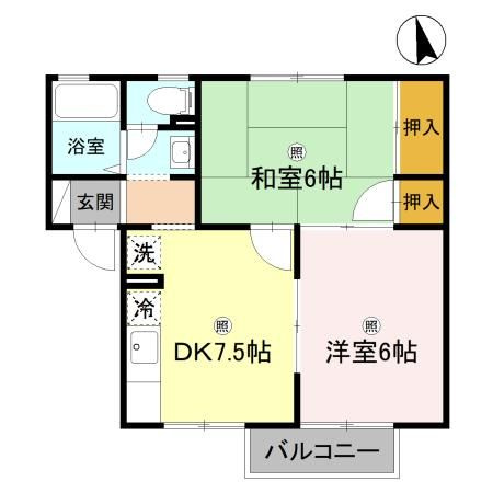 Sel・Emo　B棟の間取り