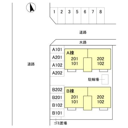 Sel・Emo　B棟の区画図