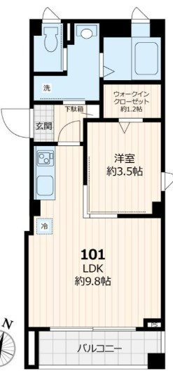 雑司が谷クロスウェイの間取り|間取りです。