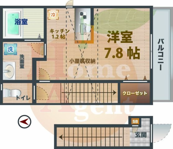 【間取り】 | カーサ　シトラス | 1Rのお部屋です。