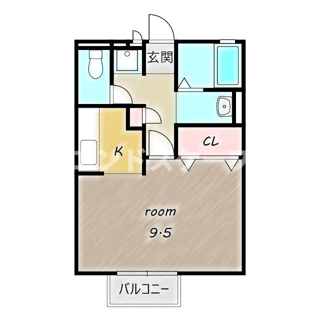 セジュール植原Ｂの間取り|高崎、前橋のお部屋探しはエンドスケープまで！お客様の理想お聞かせ下さい♪