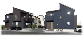 【外観パース】 | 【仲介手数料無料！！】立川市若葉町3丁目　新築戸建て（全10棟）10号棟　5090万円