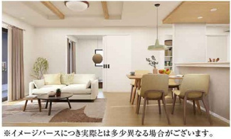 【完成予想図】 | 【仲介手数料無料！！】立川市若葉町3丁目　新築戸建て（全10棟）10号棟　5090万円 | 本パースは、イメージ図につき、風景、建物、植栽などについては施工後の現物との差異が生じます
つきまして本パースによって生じたいかなる損害については一切責任を負いません