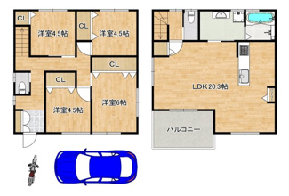 【間取り】 | 安立４丁目　新築一戸建