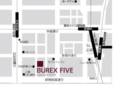 BUREX　FIVE（ビュレックスファイブ）の地図
