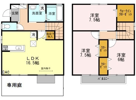 松本様戸建借家の間取り
