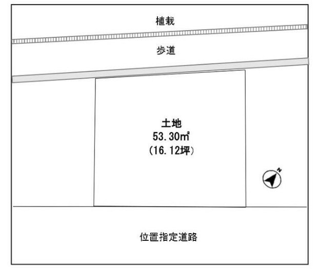 八潮市木曽根　新築戸建の区画図|カースペース1台分付！