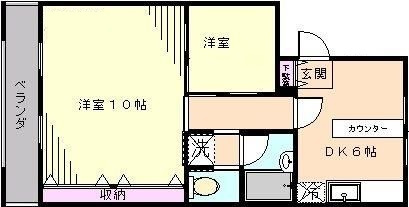 キャニオンマンション加賀町第二の間取り|間取りです。
