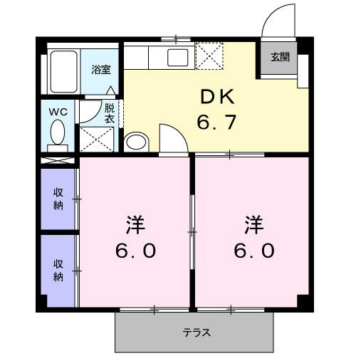 ニューシティ東赤坂の間取り|間取図