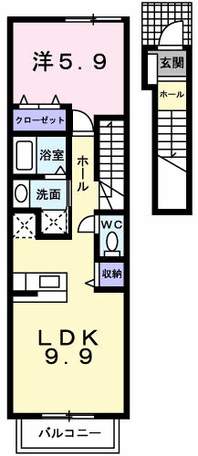 はる・る　曙　Ｂの間取り|間取図
