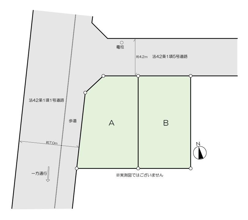 葛飾区南水元４丁目　新築分譲住宅　全２棟の区画図