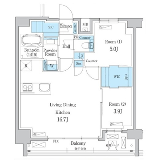 デュオフラッツ大森Eastの間取り|間取り