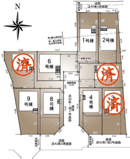 【区画図】 | 郡山市大槻町林ノ東新築一戸建て9棟