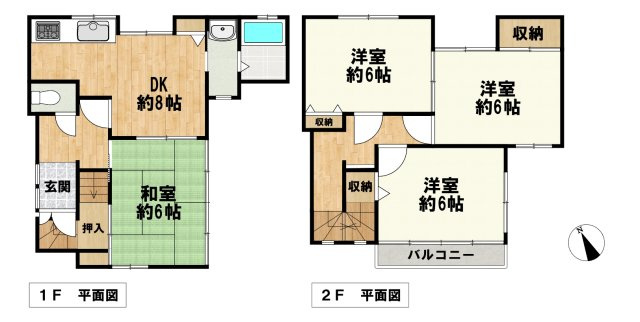 中古戸建　伊丹市池尻3丁目の間取り