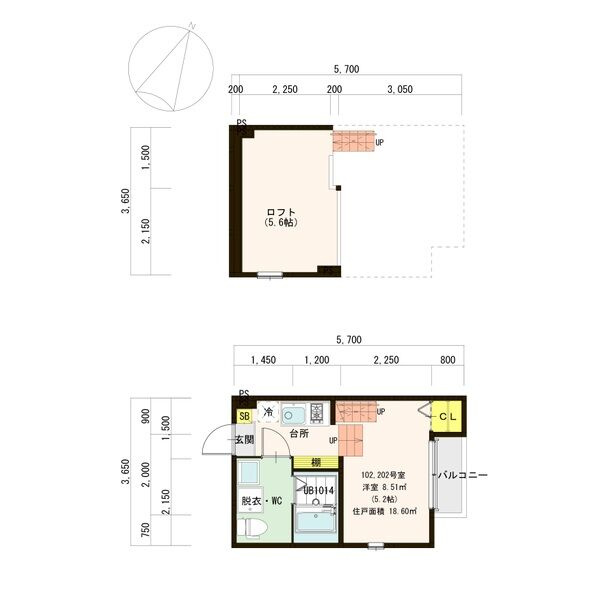 ハーモニーテラス広住町の間取り