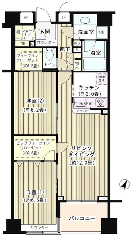ＫＤＸレジデンス日本橋水天宮の間取り