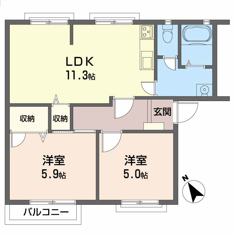 サンメゾンくすの木の間取り