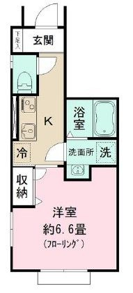 フォンテーヌＢの間取り|間取りです。