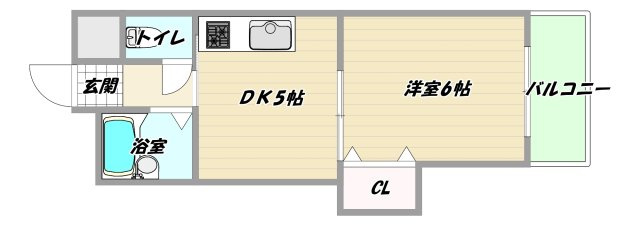 大阪市淀川区宮原１丁目の賃貸マンションの間取り