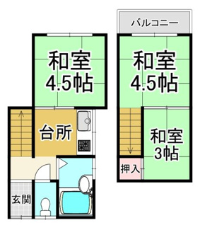 【土地図】 | 川西市小花1丁目21の23　建築条件無土地