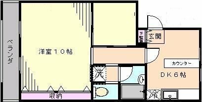 キャニオンマンション加賀町第二の間取り|間取りです。