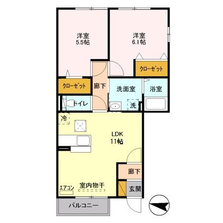アメニティーハウス　Ⅱの間取り