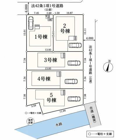 川越市新宿町第8　3号棟の区画図