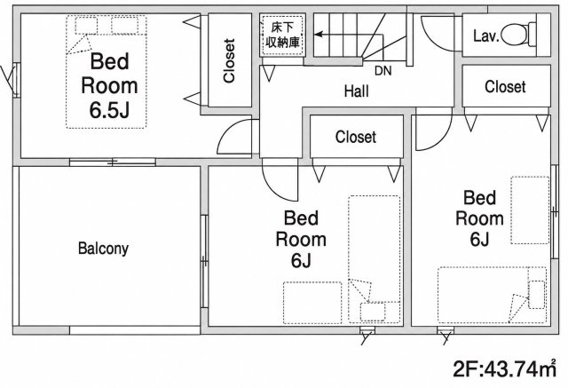 川越市新宿町第8　3号棟の地図|2F
