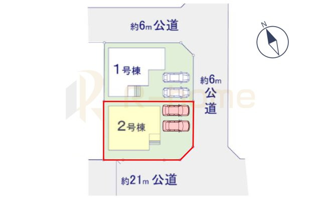 龍ケ崎市平台7期　新築戸建て　2号棟の区画図|大きなお買い物だからこそ、メリット・デメリットを伝えさせて頂きます。
R-homeにお任せください♪