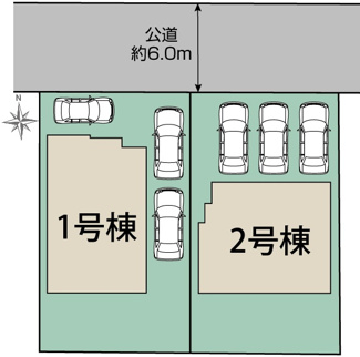 【区画図】 | 郡山市安積町笹川新築一戸建て2棟