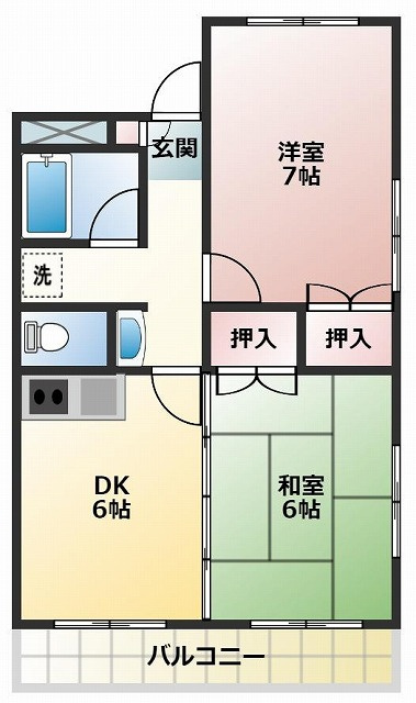 ルミネ中沢の間取り|間取り反転の場合もあります