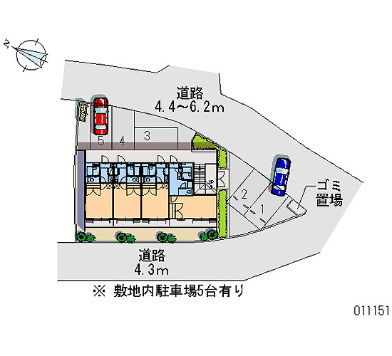 レオパレス古城の駐車場|画像4