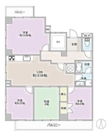 三旺マンション星ヶ丘東の間取り