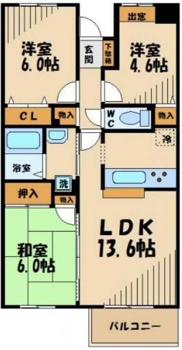 オークヴィレッジ調布の間取り