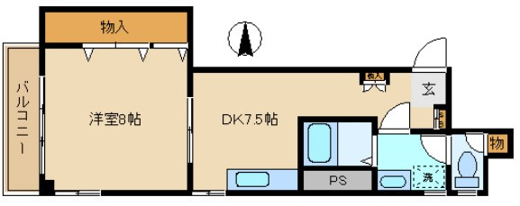 中野区弥生町２丁目の賃貸マンションの間取り